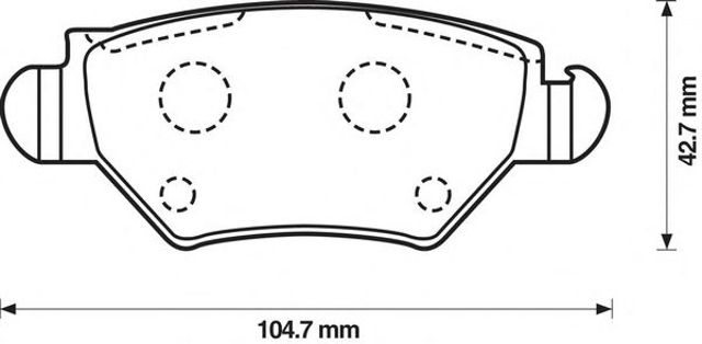 Комплект тормозных колодок, дисковый тормоз 573010J