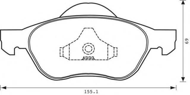 Комплект тормозных колодок, дисковый тормоз 573025J