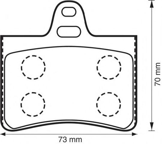 Комплект тормозных колодок, дисковый тормоз 573028JC
