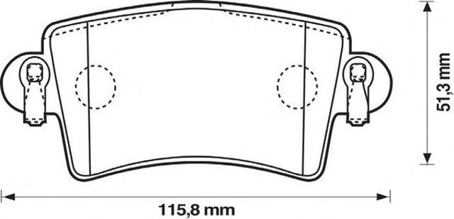 Комплект тормозных колодок, дисковый тормоз 573055J