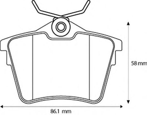 Комплект тормозных колодок, дисковый тормоз 573133JC
