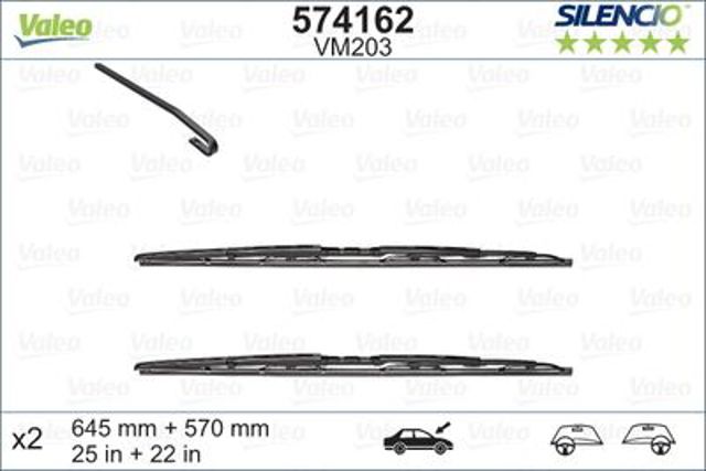 574162 VALEO Щетки стеклоочистителя купить в Ужгород