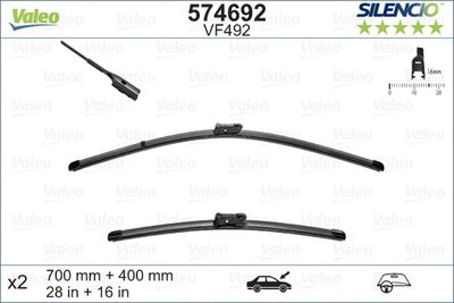 VALEO 574692 Щетка-дворник лобового стекла, комплект из 2 шт. в наличии Кривой Рог