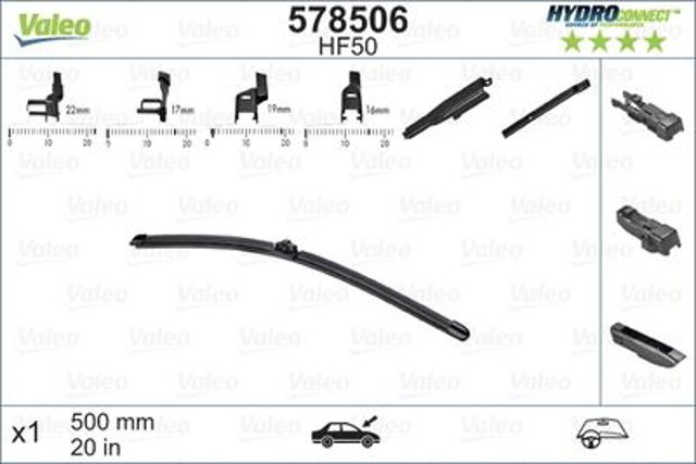 VALEO 578506 Щетка-дворник лобового стекла пассажирская в наличии Житомир
