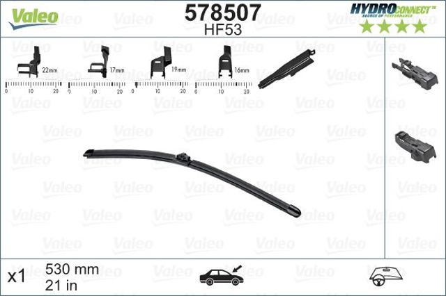VALEO 578507 Щетка-дворник лобового стекла пассажирская в наличии Тернополь
