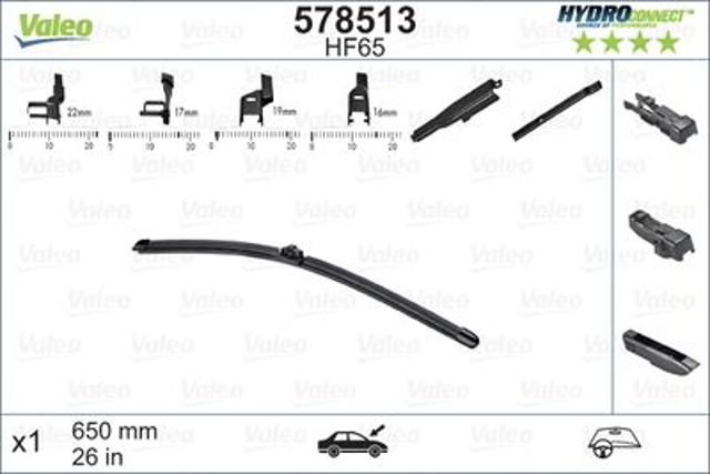 VALEO 578513 Щетка-дворник лобового стекла водительская в наличии Кривой Рог