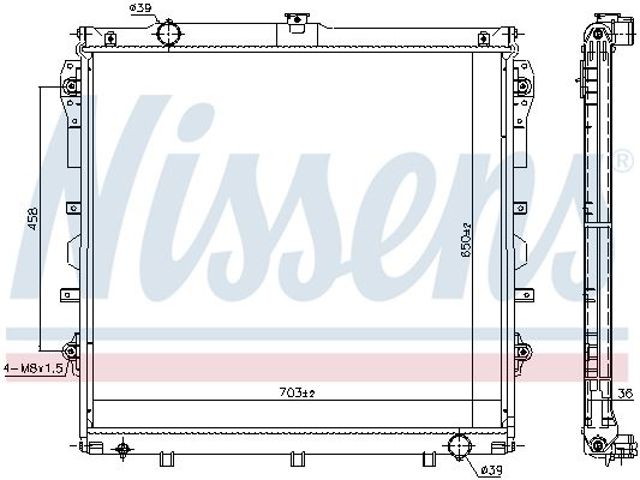 Радиатор 606523 NISSENS