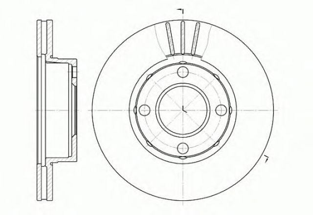 Диск тормозной передний Audi 80 B4