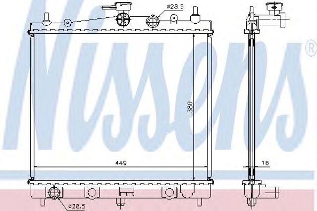 62902A NISSENS Радиатор охлаждения двигателя купить в Чернигов