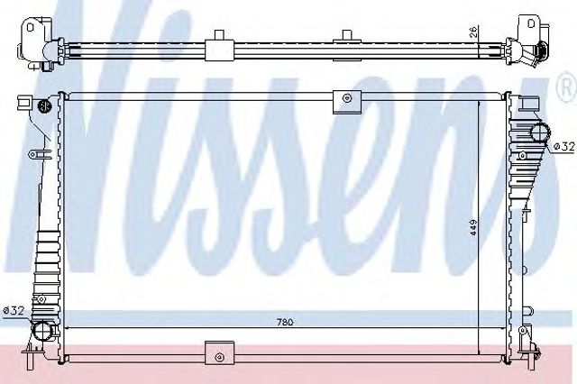 Радиатор охлаждения двигателя 630709 NISSENS