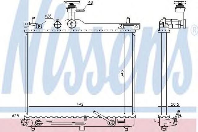 Радиатор водяной 67098 NISSENS