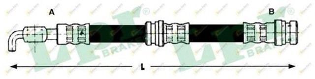 Шланг тормозной задний 6T48263 LPR
