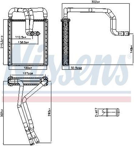 NISSENS 707326 Радиатор печки в наличии Винница