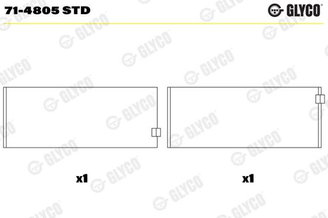 Вкладыши шатунные STD 714805STD GLYCO