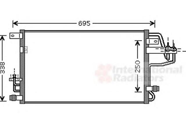 Радиатор охлаждения кондиционера 82005156 VAN WEZEL