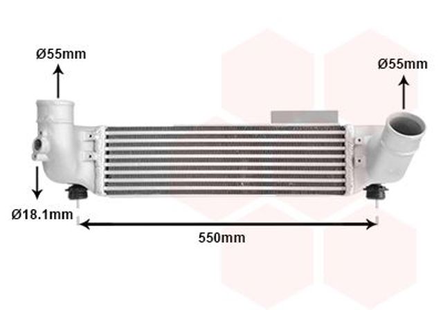 Радиатор интеркуллера 83004209 VAN WEZEL