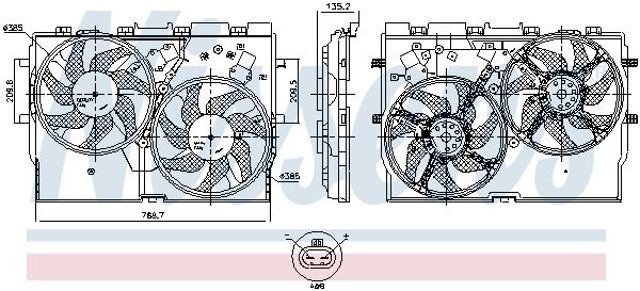 Вентилятор, система охолодження двигуна 850004