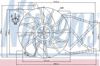Диффузор радиатора охлаждения в сборе с мотором и крыльчаткой 85154 NISSENS