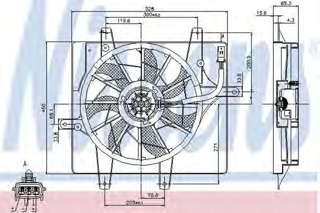 Вентилятор, система охолодження двигуна 85289