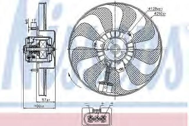 Вентилятор, система охолодження двигуна 85684