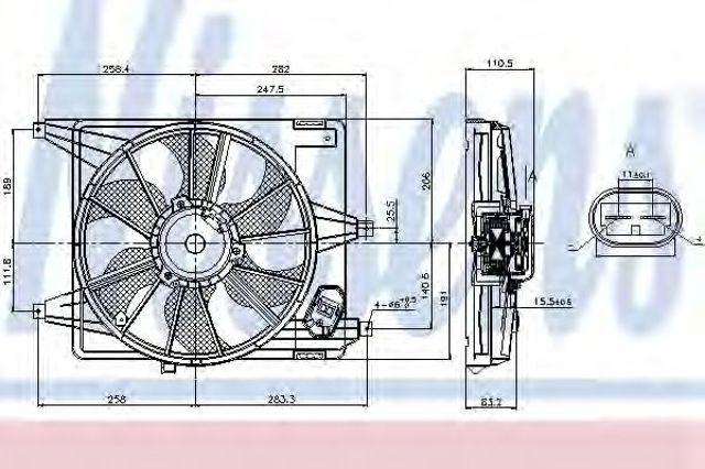 Вентилятор, система охолодження двигуна 85708