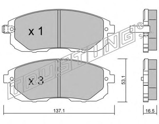 Комплект тормозных колодок, дисковый тормоз 8930