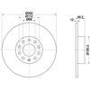 Задний тормозной диск 8DD355111181 HELLA