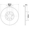 Дисковый тормоз 8DD355114501 HELLA