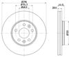 Передний тормозной диск 8DD355122601 HELLA