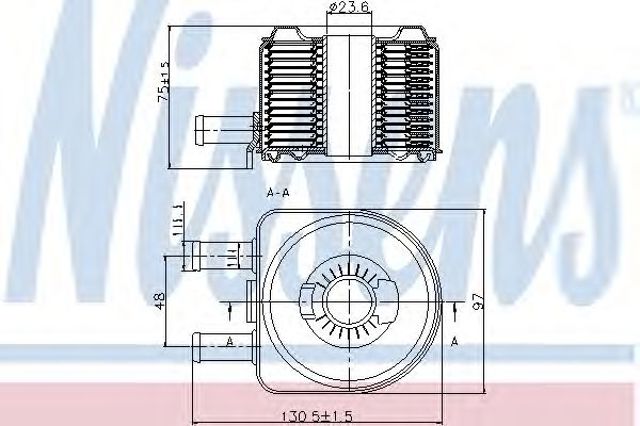 Масляный радиатор, двигательное масло 90603