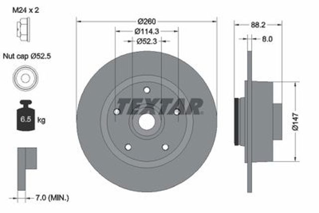 92195903 TEXTAR Тормозные диски купить в Тернополь
