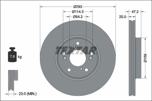 TEXTAR 92321303 Передние тормозные диски в наличии Чернигов