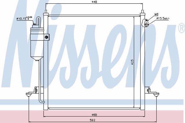 Конденсатор кондиционера 940068 NISSENS