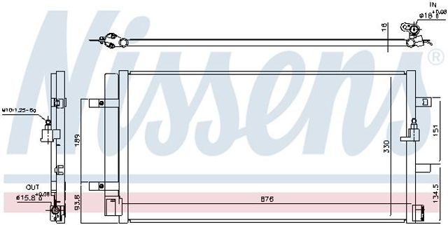Радиатор охлаждения кондиционера 940453 NISSENS