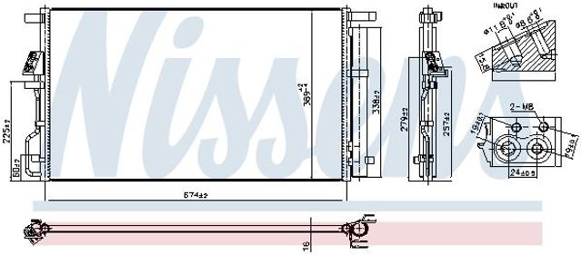 NISSENS 940922 Радиатор кондиционера в наличии Днепр
