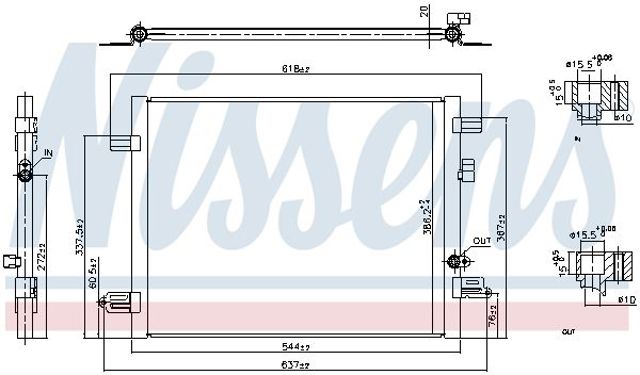 Конденсатор кондиционера 941061 NISSENS