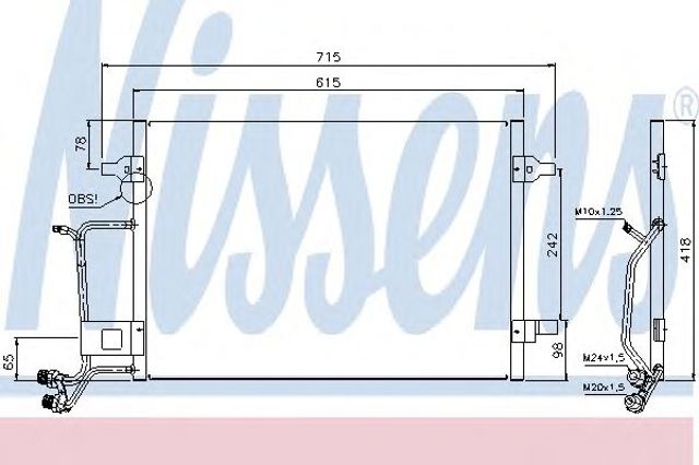 NISSENS 94594 Радиатор кондиционера в наличии Сумы