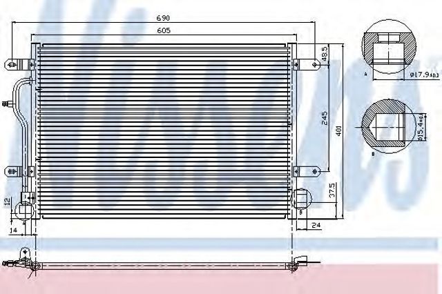 NISSENS 94665 Радиатор кондиционера в наличии Каменское