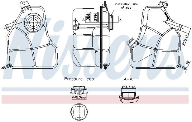 Водяной бачок системы охлаждения Ford Fiesta V