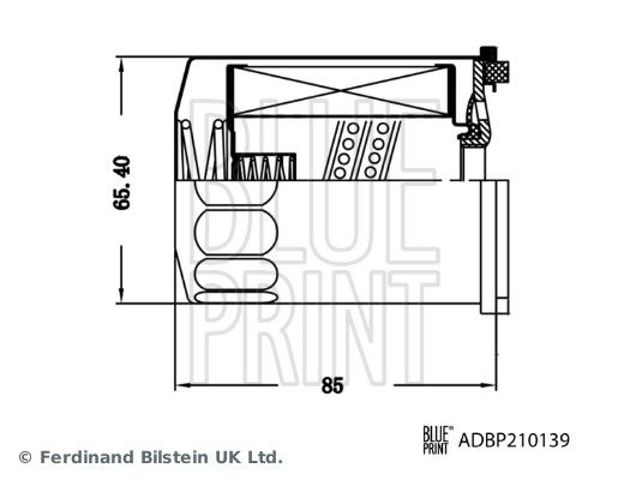 Фильтр очистки масла центробежный ADBP210139 BLUE PRINT