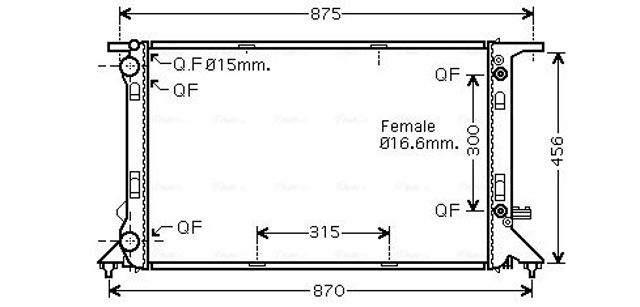 Радиатор охлаждения AIA2293 AVA