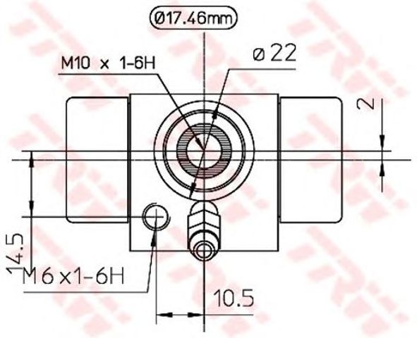 Цилиндр тормозной, колесный, vag, 1.0-2.5, fr, 74- BWC107A
