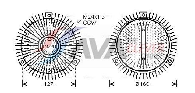 Муфта электромагнитная привода вентилятора BWC327 AVA