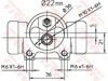 Цилиндр тормозной колесный, задний BWH392 TRW