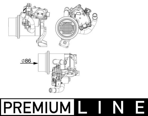 Радиатор системы EGR CE18000P MAHLE