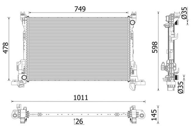 Радиатор CR2637000P MAHLE