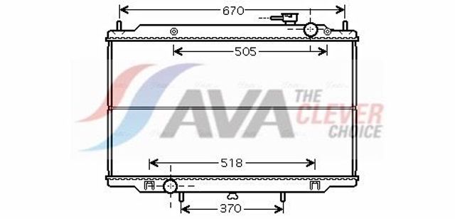 Радиатор системы охлаждения двигателя DN2266 AVA