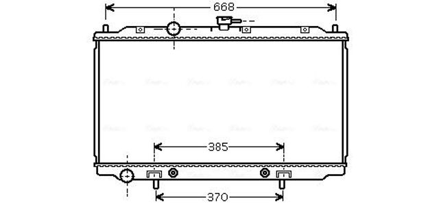 Радиатор охлаждения двигателя DNA2218 AVA