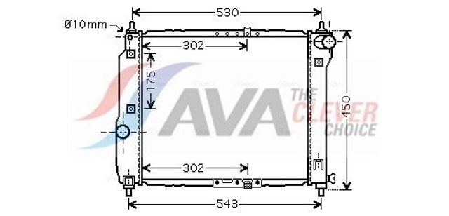 Радиатор основной DWA2066 AVA