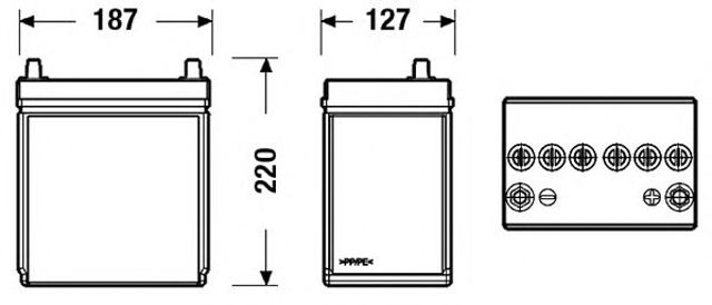 Авто аккумулятор EB356 EXIDE